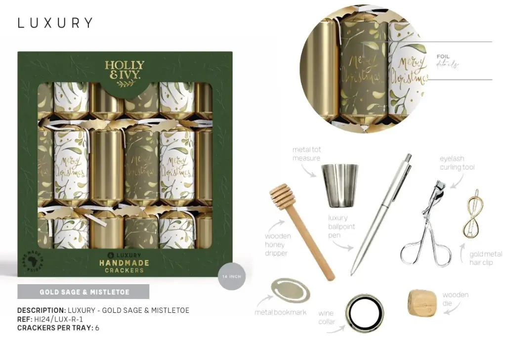 Christmas Crackers - Luxury Gold
