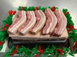 Pork Belly Rashers (per kg) Honey Glazed